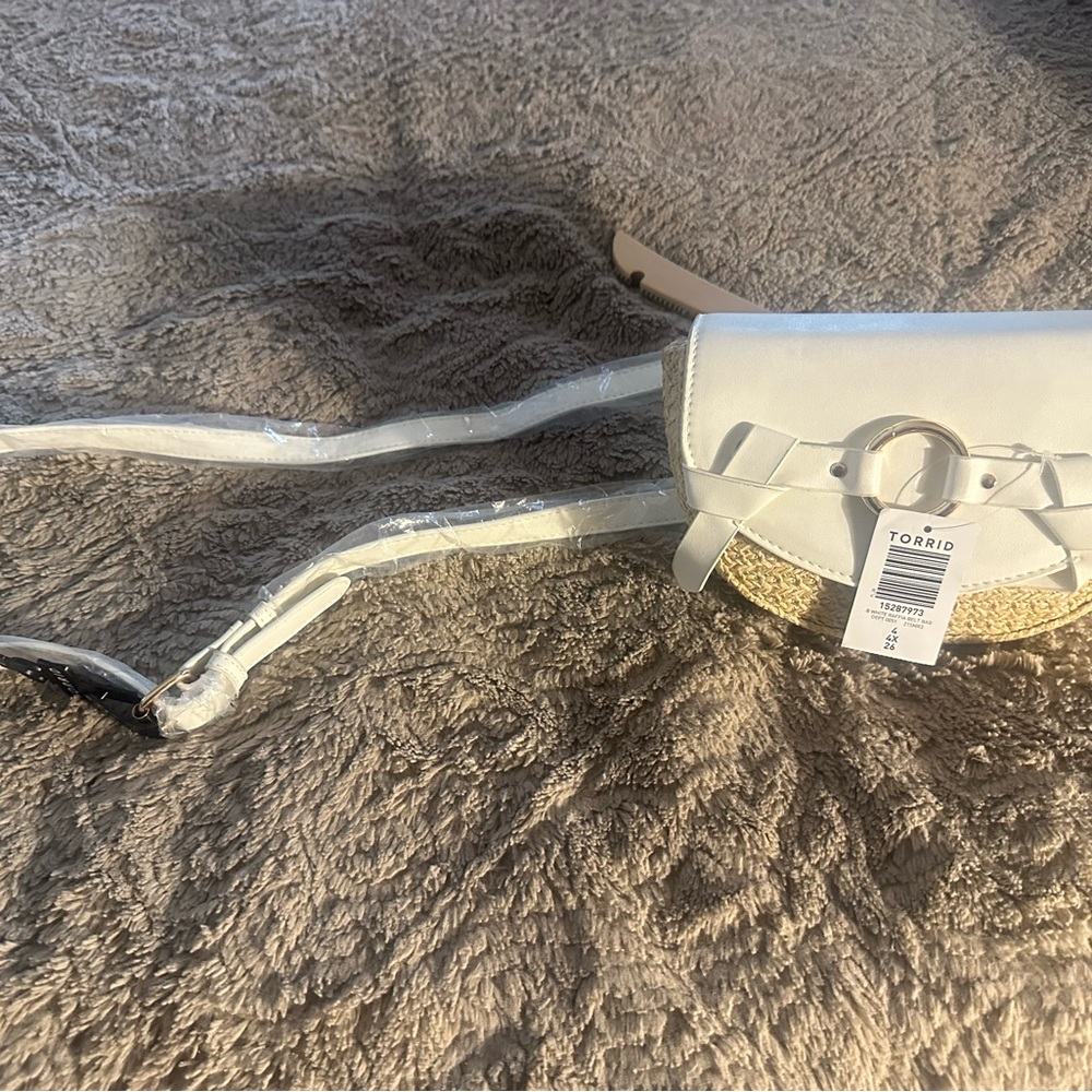 Torrid White and Tan Crossbody Bag
